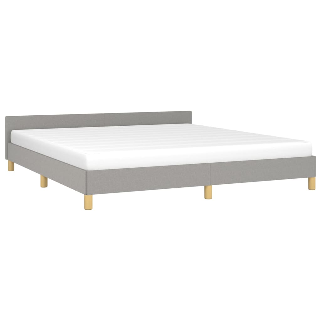 Bedframe met hoofdeinde stof lichtgrijs 180x200 cm - Griffin Retail