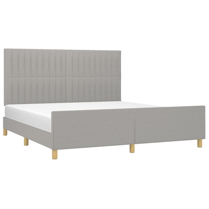 Bedframe met hoofdeinde stof lichtgrijs 180x200 cm - Griffin Retail