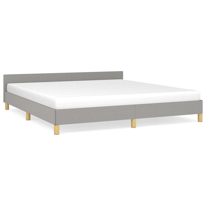 Bedframe met hoofdeinde stof lichtgrijs 180x200 cm - Griffin Retail