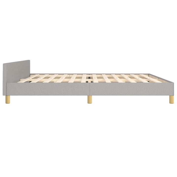 Bedframe met hoofdeinde stof lichtgrijs 200x200 cm - Griffin Retail