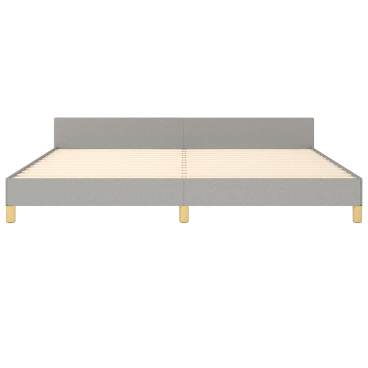 Bedframe met hoofdeinde stof lichtgrijs 200x200 cm - Griffin Retail