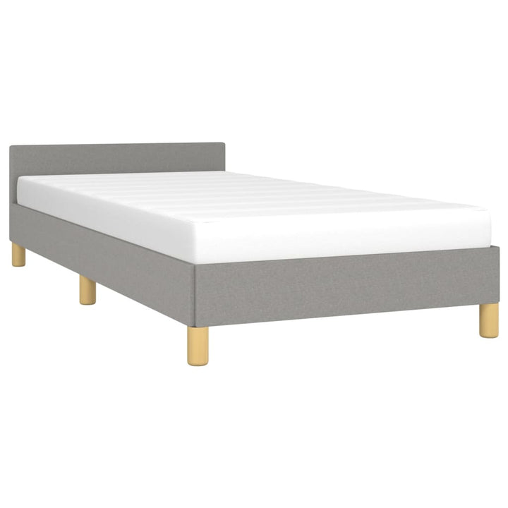 Bedframe met hoofdeinde stof lichtgrijs 90x200 cm - Griffin Retail