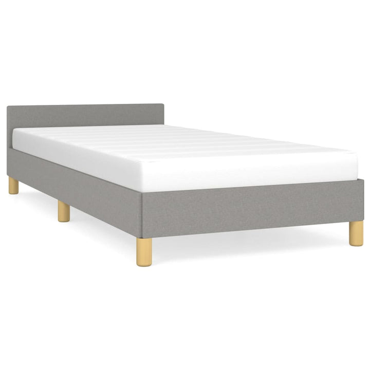 Bedframe met hoofdeinde stof lichtgrijs 90x200 cm - Griffin Retail