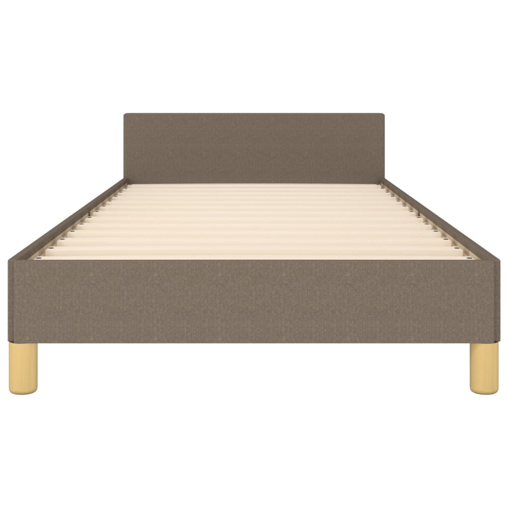 Bedframe met hoofdeinde stof taupe 90x200 cm - Griffin Retail