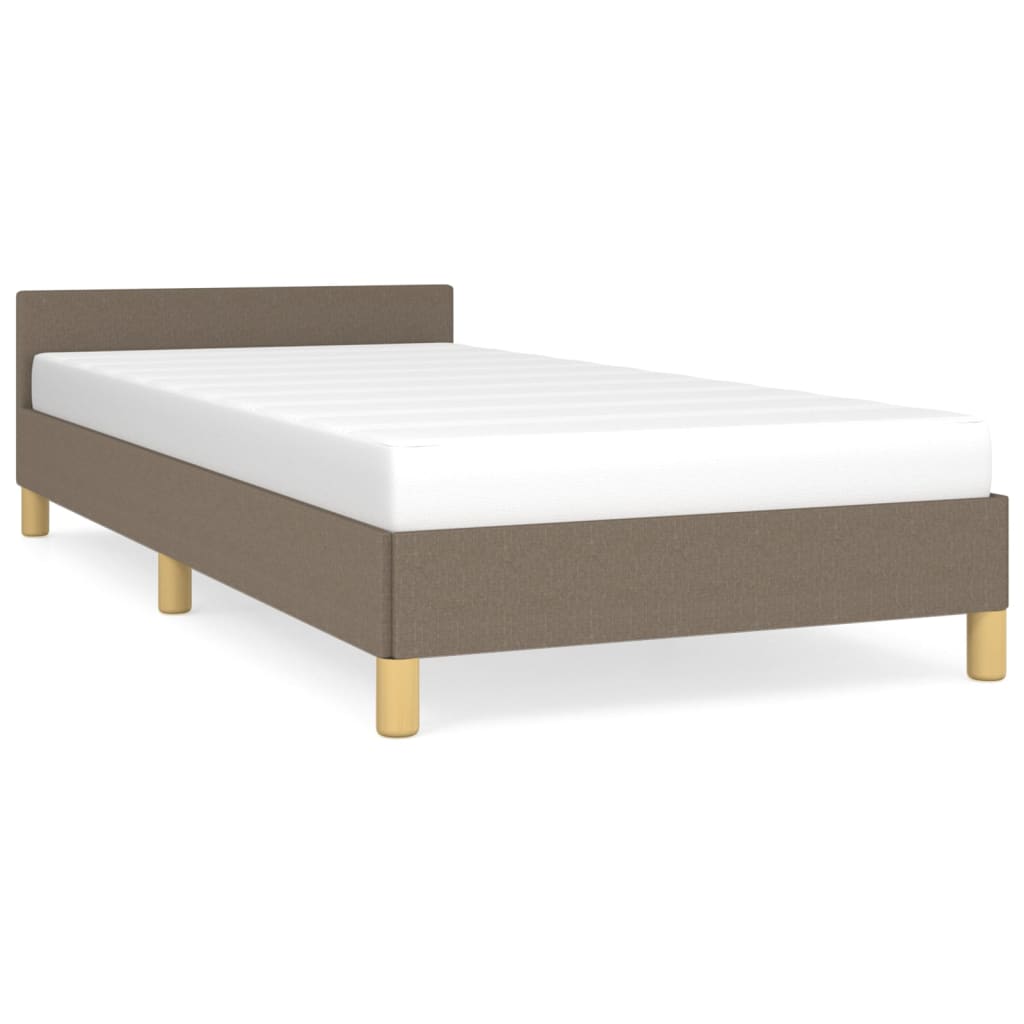 Bedframe met hoofdeinde stof taupe 90x200 cm - Griffin Retail