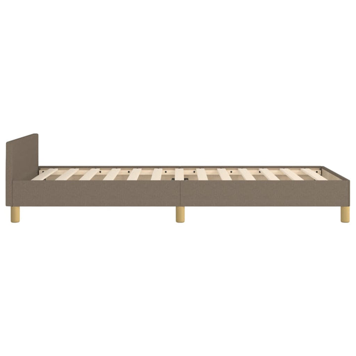 Bedframe met hoofdeinde stof taupe 90x200 cm - Griffin Retail