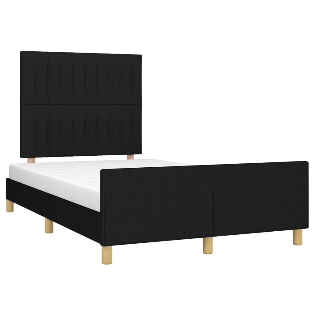 Bedframe met hoofdeinde stof zwart 120x200 cm - Griffin Retail