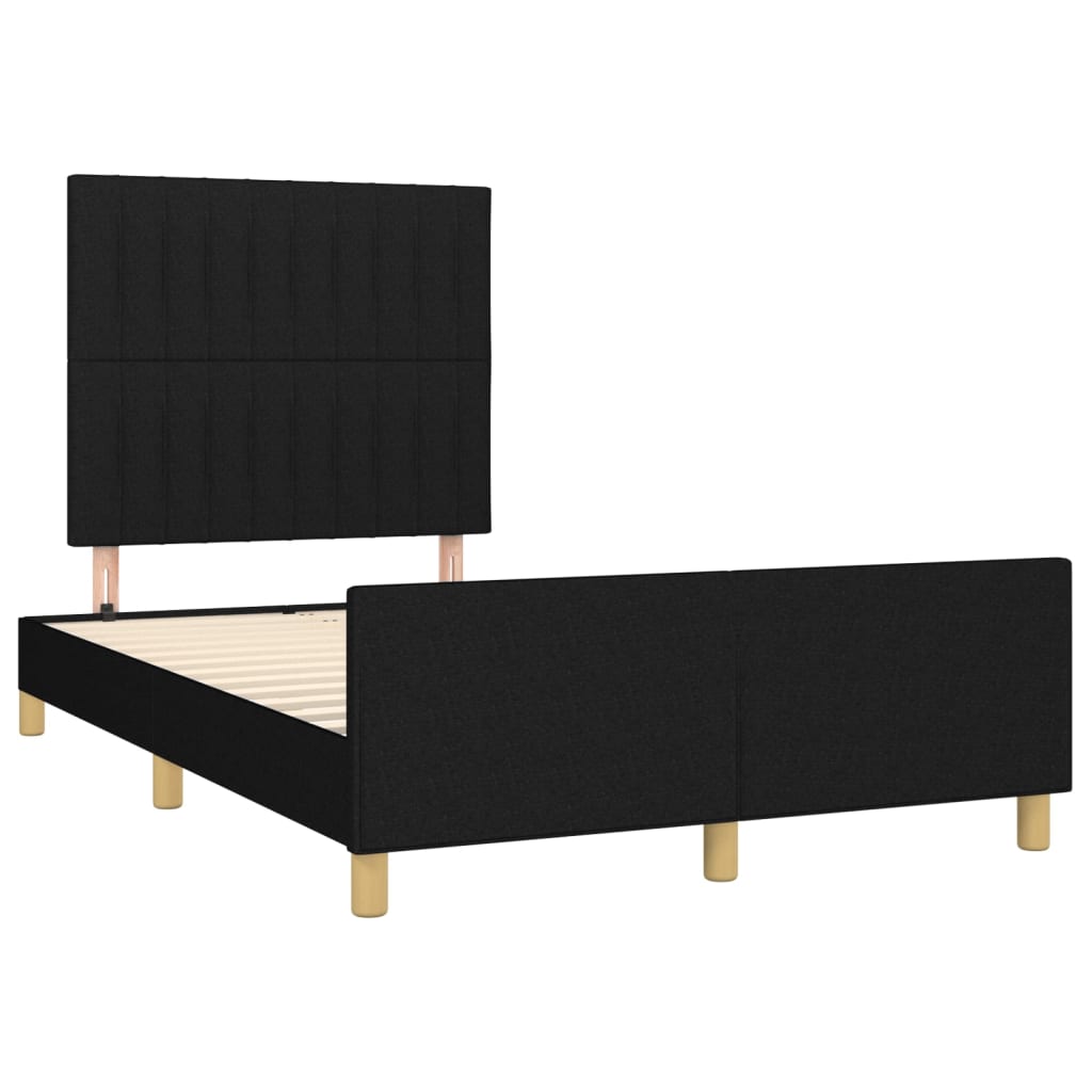 Bedframe met hoofdeinde stof zwart 120x200 cm - Griffin Retail