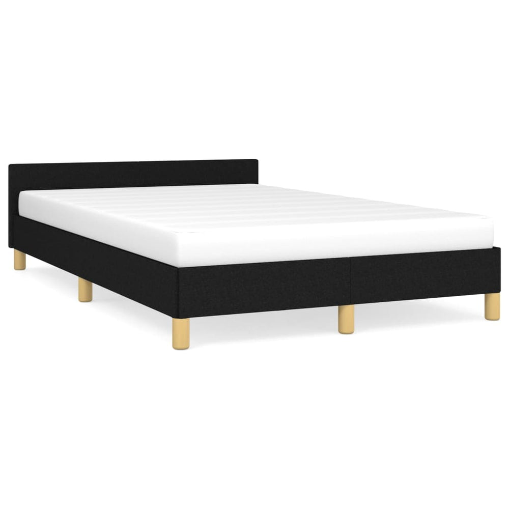 Bedframe met hoofdeinde stof zwart 120x200 cm - Griffin Retail