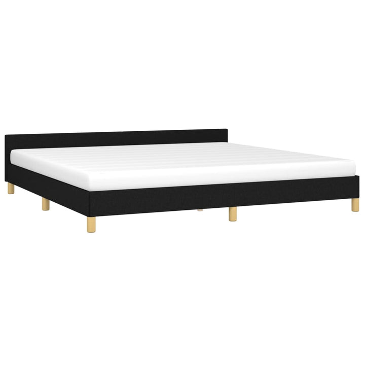 Bedframe met hoofdeinde stof zwart 200x200 cm - Griffin Retail