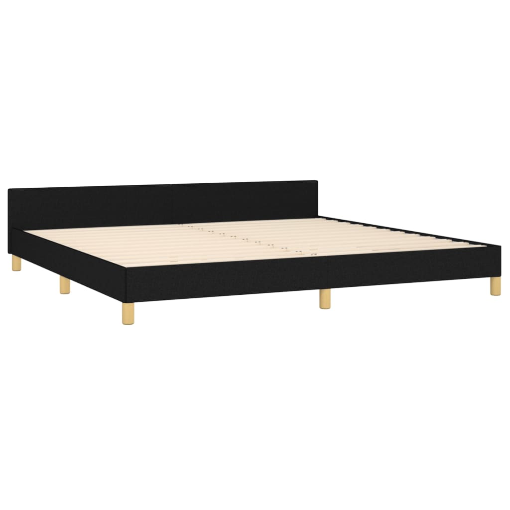 Bedframe met hoofdeinde stof zwart 200x200 cm - Griffin Retail