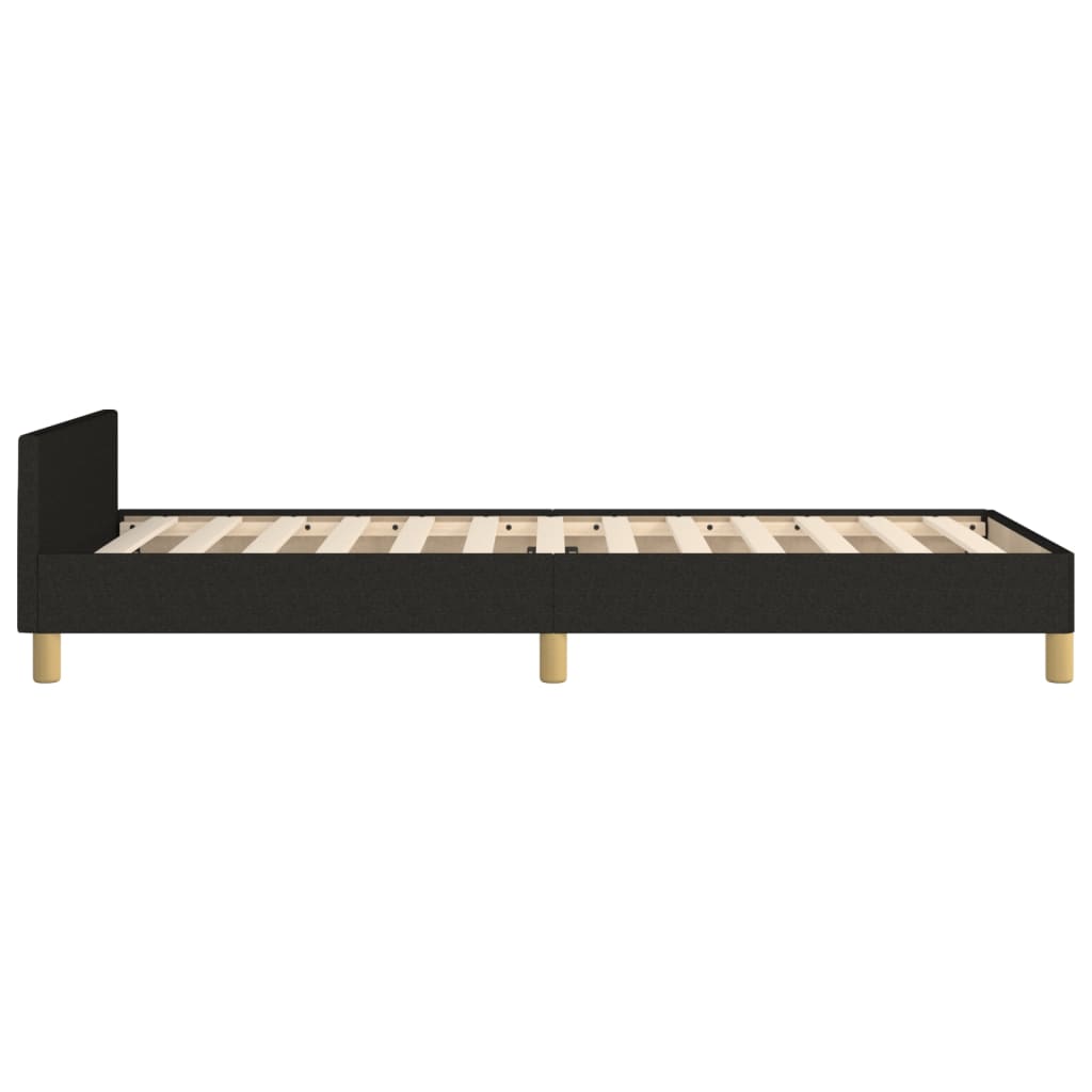 Bedframe met hoofdeinde stof zwart 90x200 cm - Griffin Retail