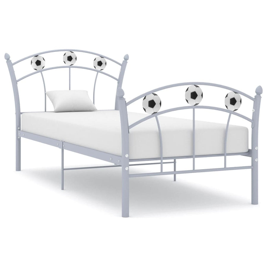 Bedframe met voetbaldesign metaal grijs 90x200 cm - Griffin Retail