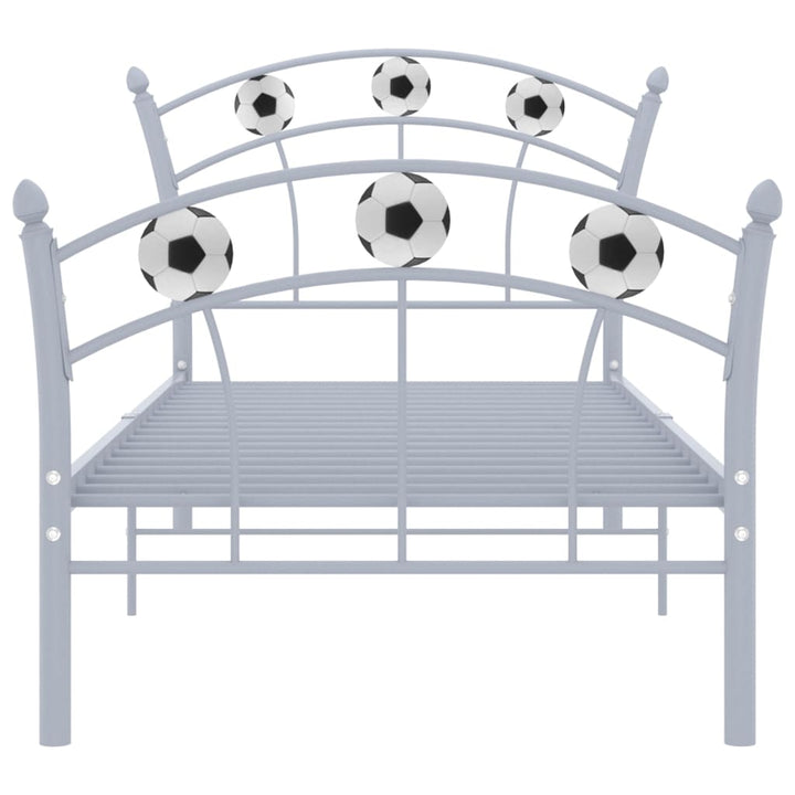 Bedframe met voetbaldesign metaal grijs 90x200 cm - Griffin Retail