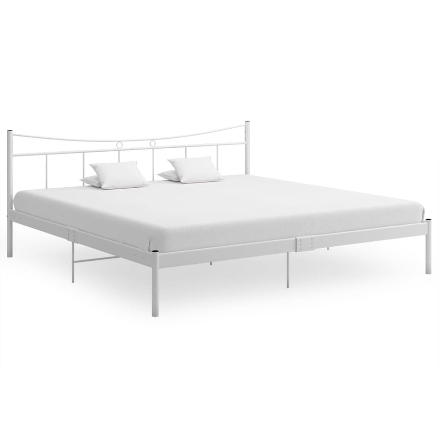 Bedframe metaal en multiplex wit 200x200 cm - Griffin Retail