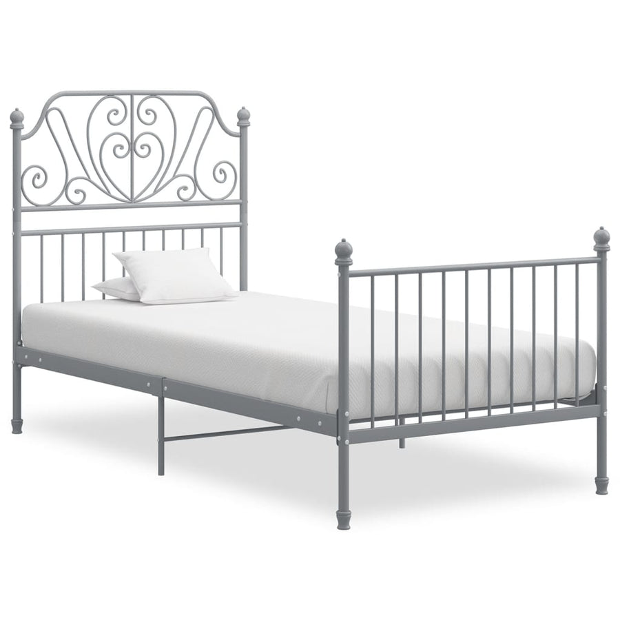 Bedframe metaal grijs 100x200 cm - Griffin Retail