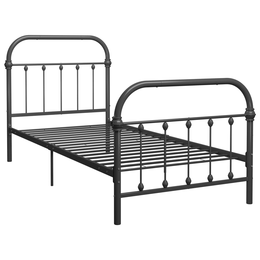 Bedframe metaal grijs 100x200 cm - Griffin Retail