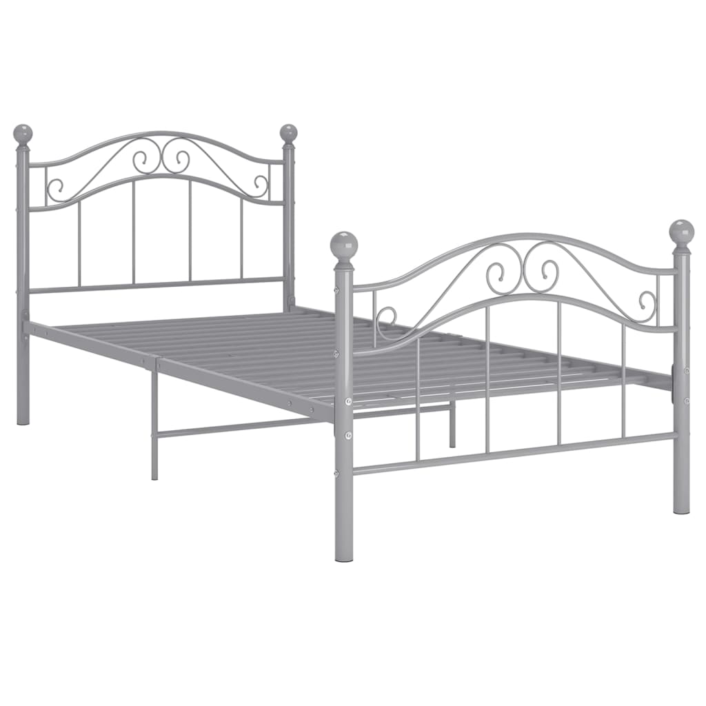 Bedframe metaal grijs 100x200 cm - Griffin Retail