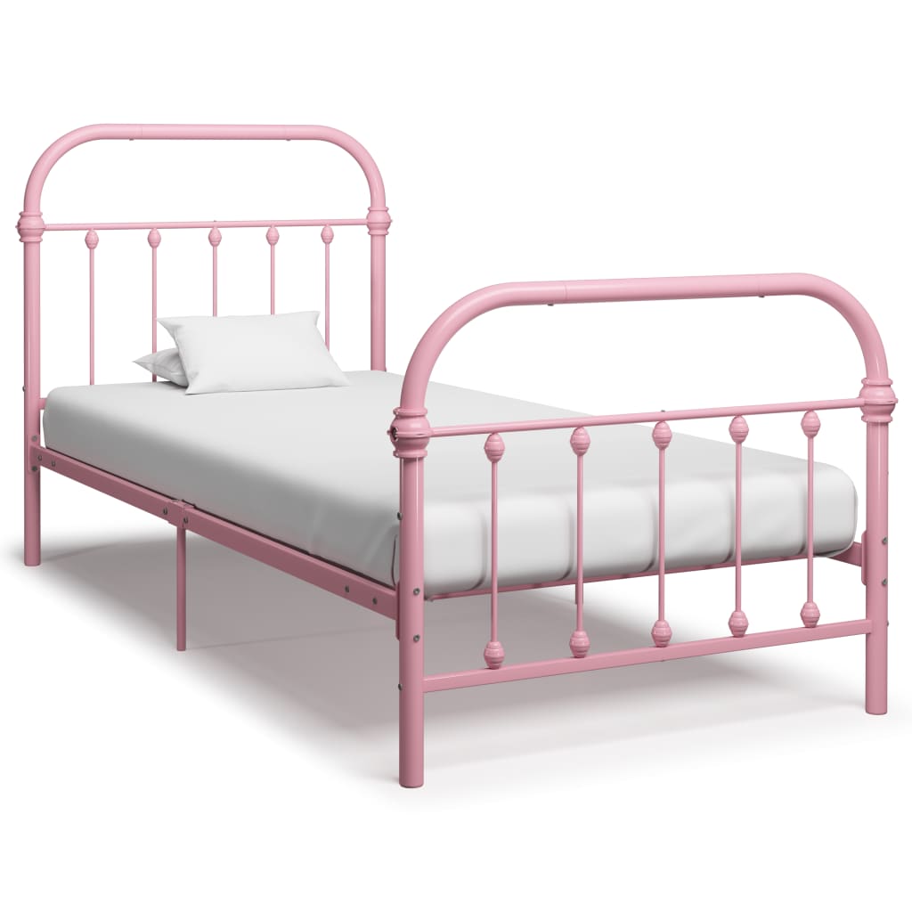 Bedframe metaal roze 100x200 cm - Griffin Retail