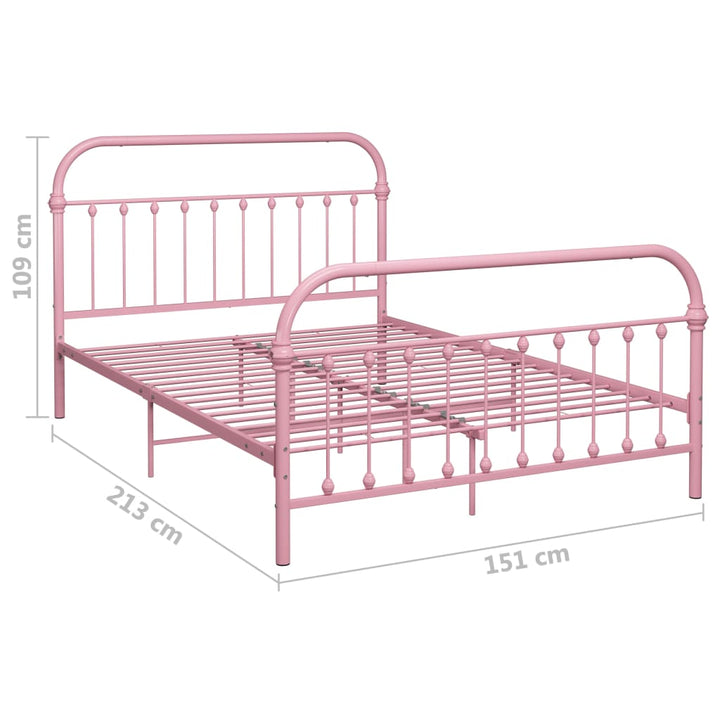Bedframe metaal roze 140x200 cm - Griffin Retail