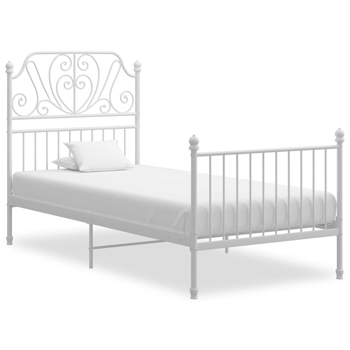 Bedframe metaal wit 100x200 cm - Griffin Retail