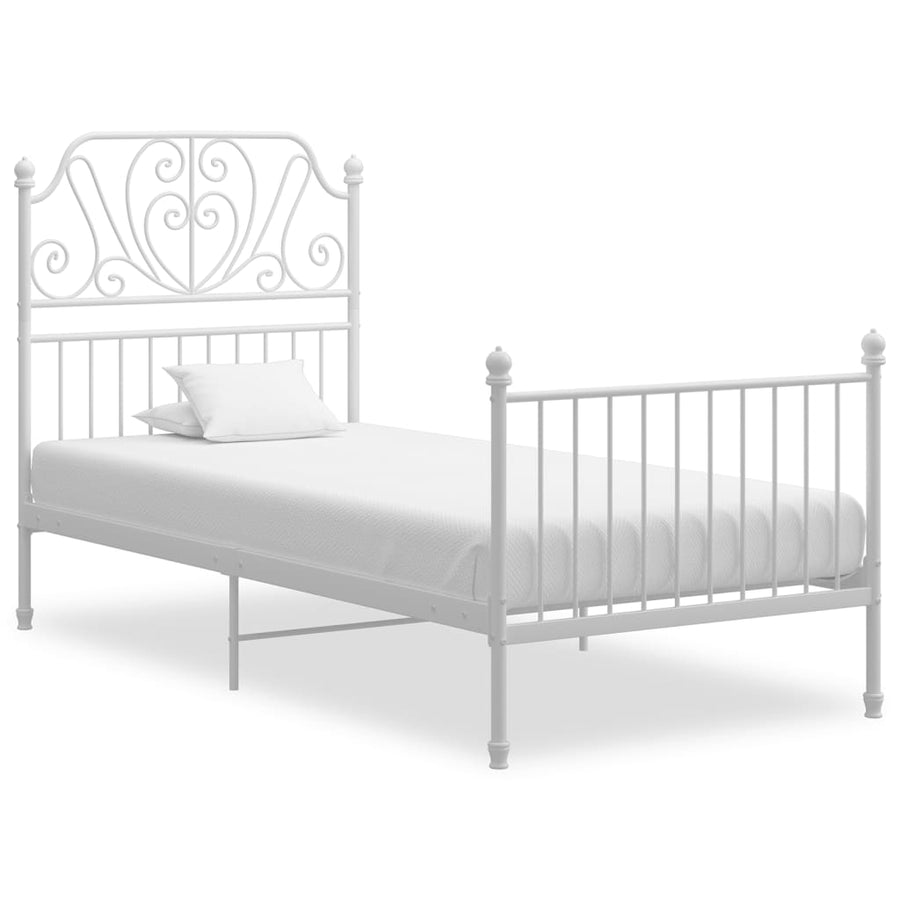 Bedframe metaal wit 100x200 cm - Griffin Retail