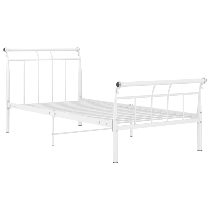 Bedframe metaal wit 100x200 cm - Griffin Retail