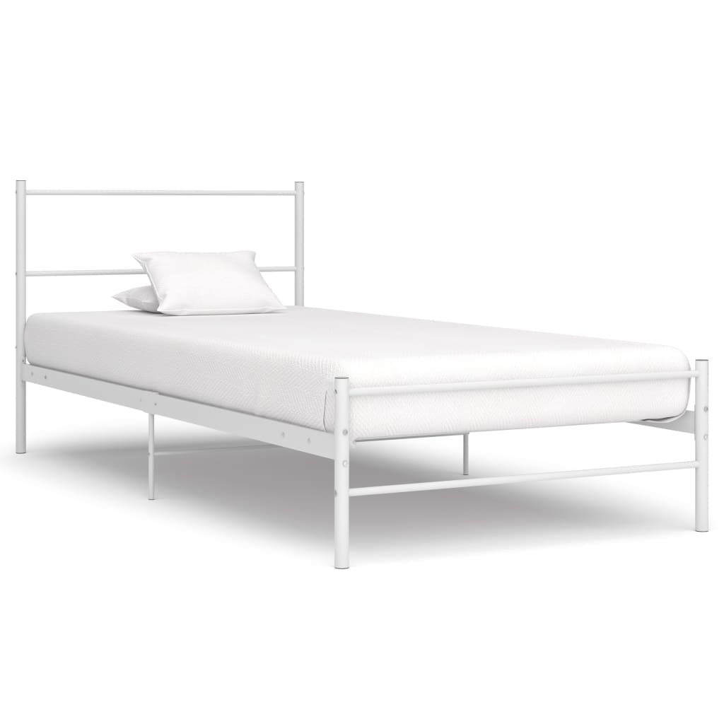 Bedframe metaal wit 100x200 cm - Griffin Retail