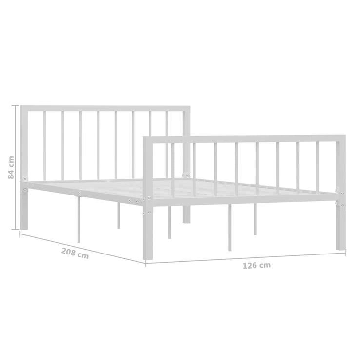 Bedframe metaal wit 120x200 cm - Griffin Retail