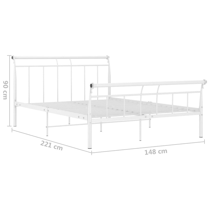 Bedframe metaal wit 140x200 cm - Griffin Retail