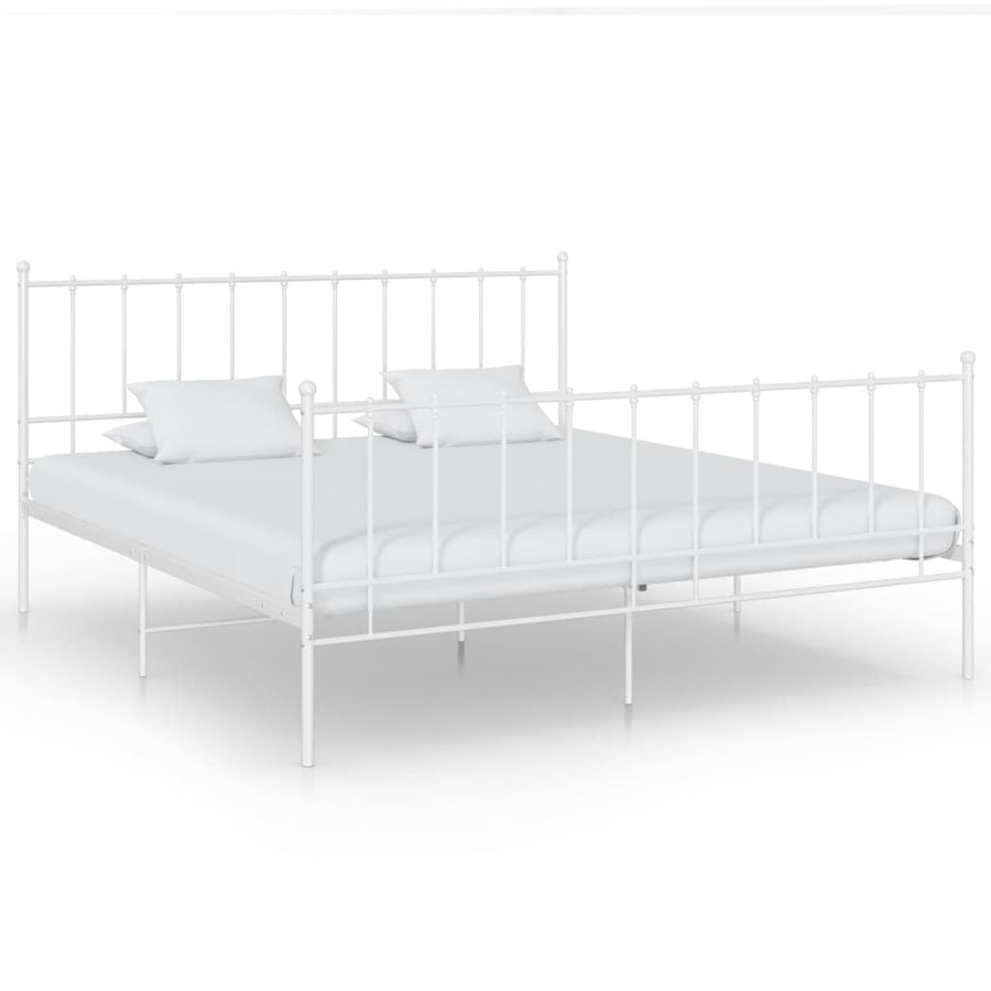 Bedframe metaal wit 140x200 cm - Griffin Retail