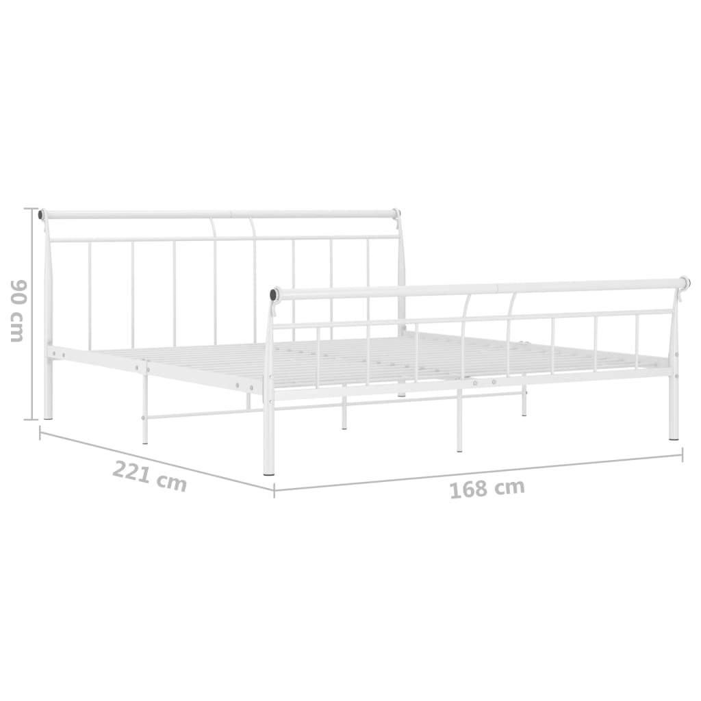 Bedframe metaal wit 160x200 cm - Griffin Retail