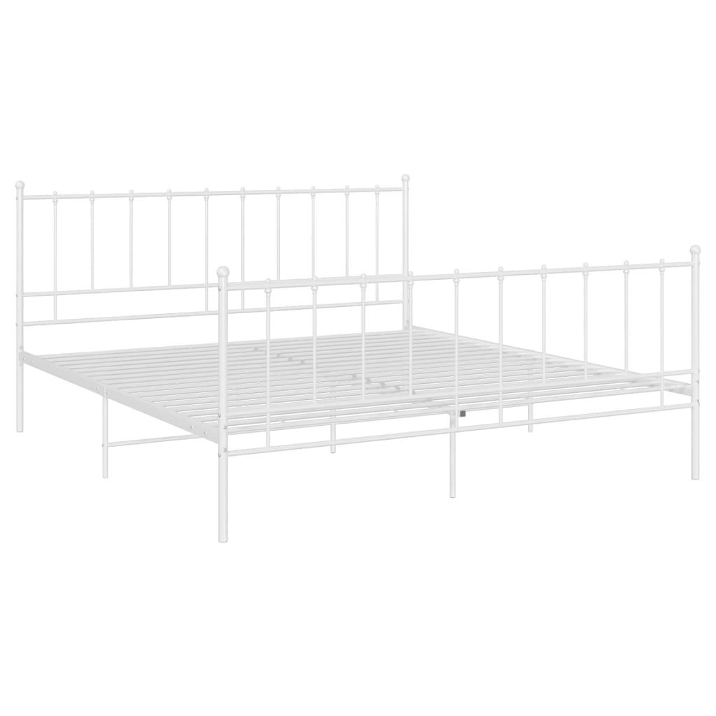 Bedframe metaal wit 200x200 cm - Griffin Retail