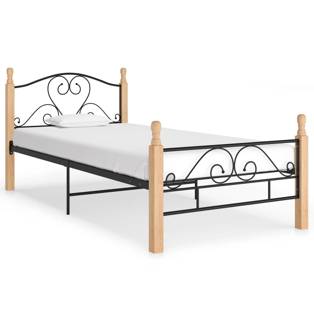 Bedframe metaal zwart 100x200 cm - Griffin Retail