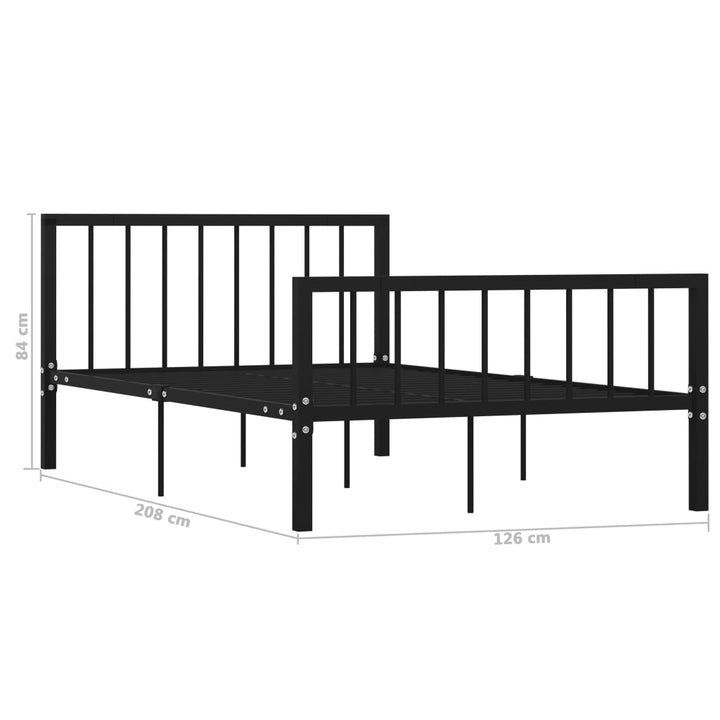 Bedframe metaal zwart 120x200 cm - Griffin Retail