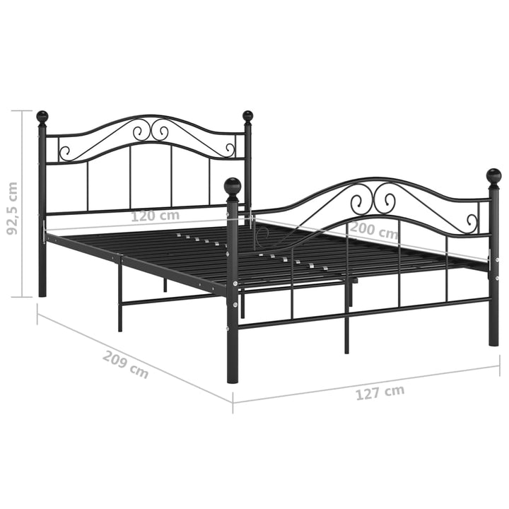 Bedframe metaal zwart 120x200 cm - Griffin Retail