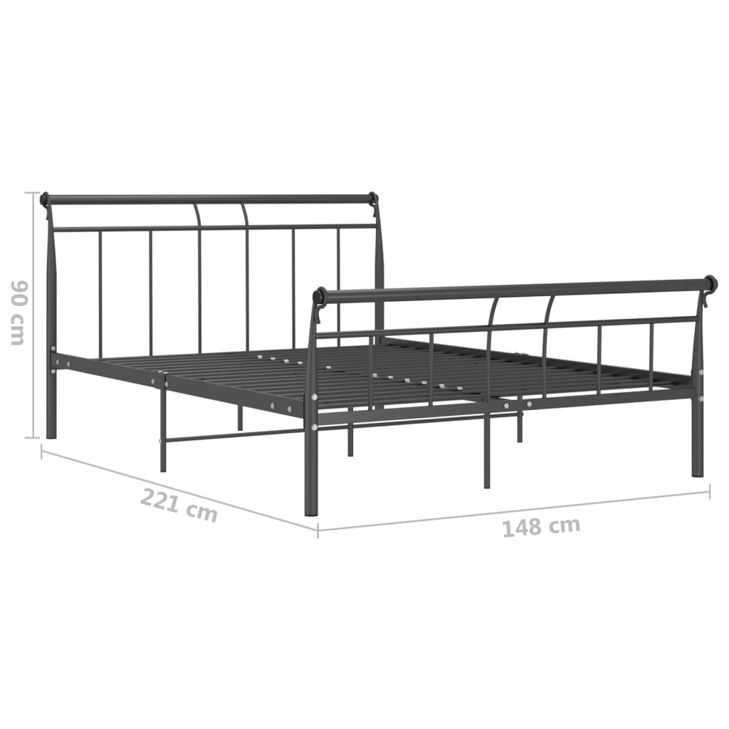 Bedframe metaal zwart 140x200 cm - Griffin Retail