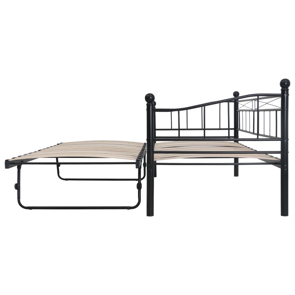 Bedframe staal zwart 180x200/90x200 cm - Griffin Retail