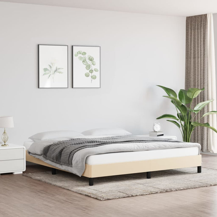 Bedframe stof crèmekleurig 160x200 cm - Griffin Retail