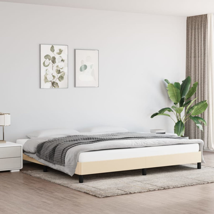 Bedframe stof crèmekleurig 200x200 cm - Griffin Retail