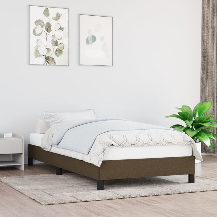 Bedframe stof donkerbruin 100x200 cm - Griffin Retail