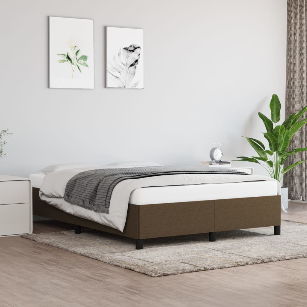 Bedframe stof donkerbruin 140x190 cm - Griffin Retail