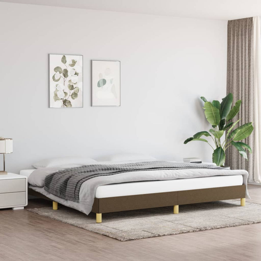 Bedframe stof donkerbruin 200x200 cm - Griffin Retail