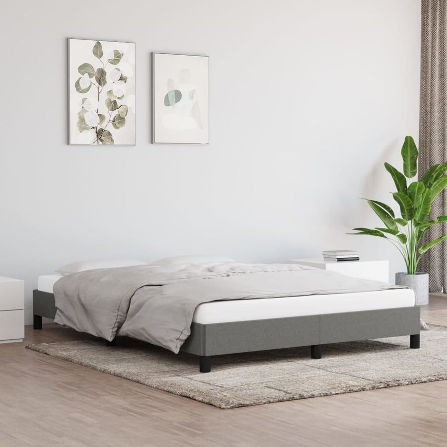 Bedframe stof donkergrijs 140x190 cm - Griffin Retail