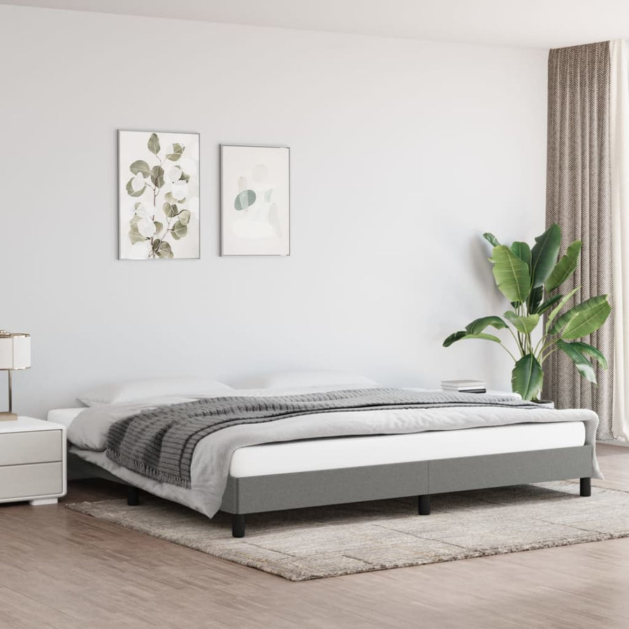 Bedframe stof donkergrijs 200x200 cm - Griffin Retail