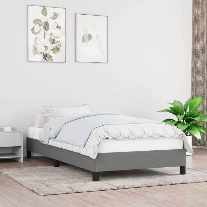 Bedframe stof donkergrijs 90x200 cm - Griffin Retail