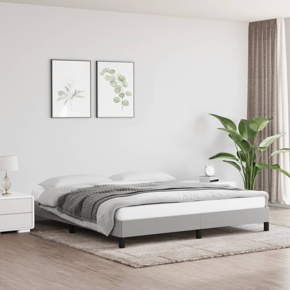 Bedframe stof lichtgrijs 160x200 cm - Griffin Retail