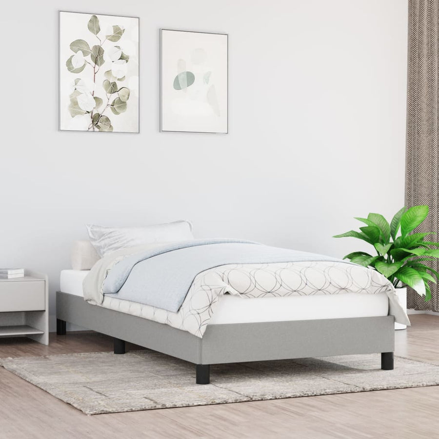 Bedframe stof lichtgrijs 80x200 cm - Griffin Retail