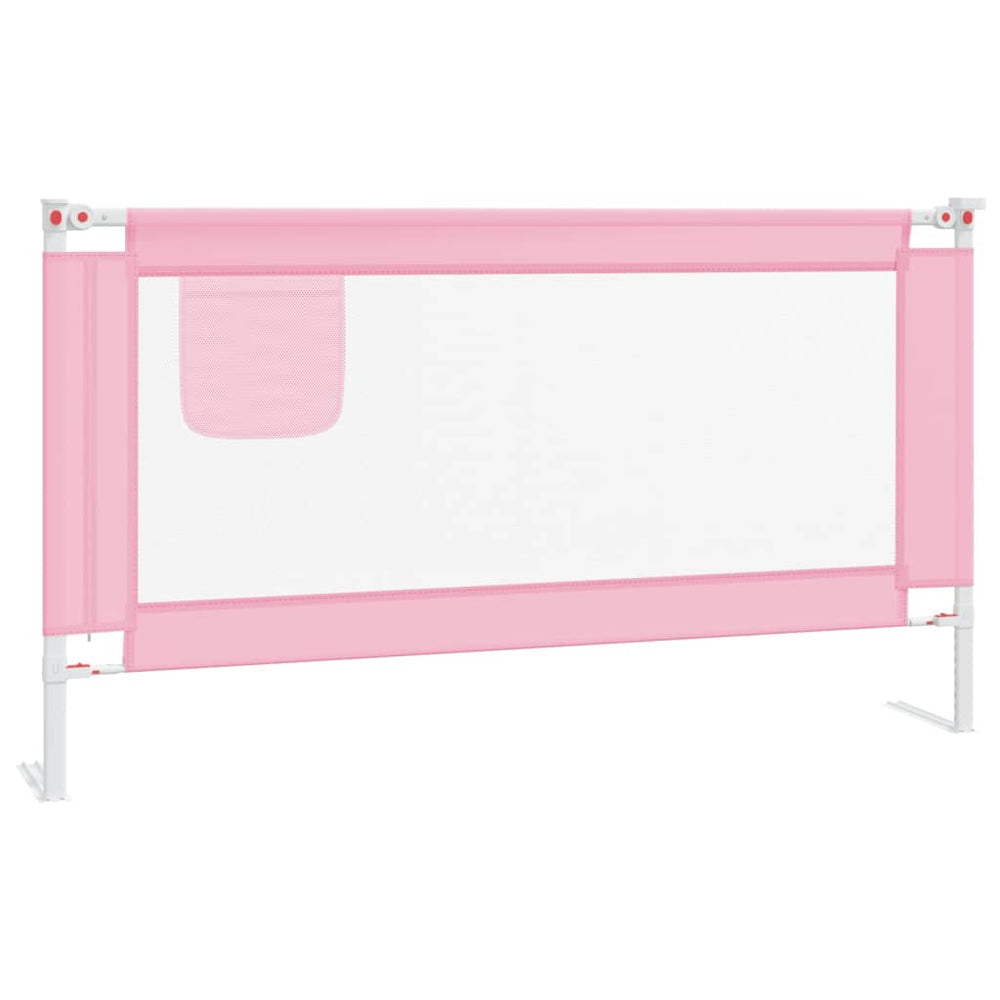 Bedhekje peuter 150x25 cm stof roze - Griffin Retail