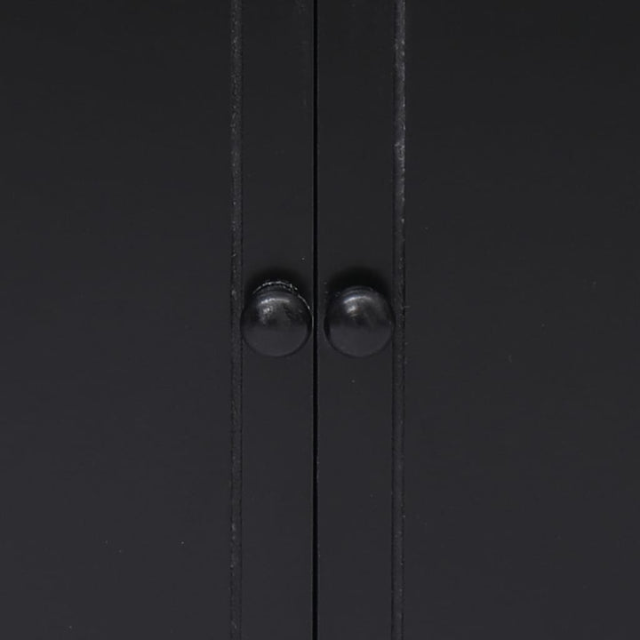 Bijzetkast 60x30x75 cm paulowniahout zwart - Griffin Retail